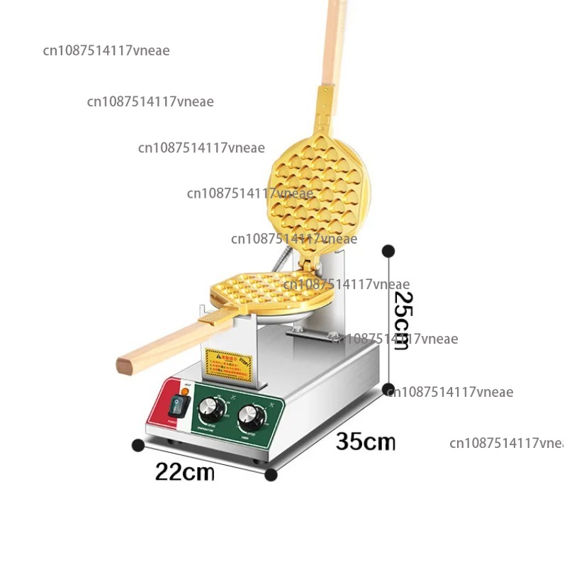 Waffle Iron Belgian - Pembuat Wafel Belgia Bentuk Hati Komersial