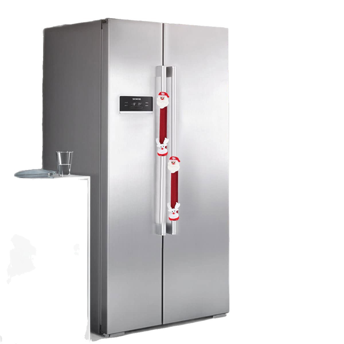 Kitchen Appliances For.Xmas - Penutup Gagang Peralatan Dapur Linen Natal,