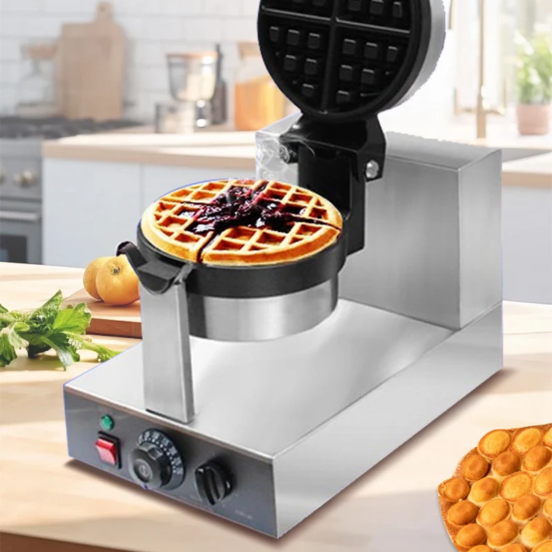 Waffle Iron Belgian - HF-8 Pembuat Wafel Belgia Berputar Ganda,