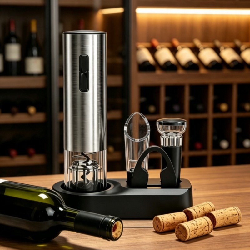 Wine Opener Electric - Pembuka Botol Anggur Elektrik USB, Pembuka