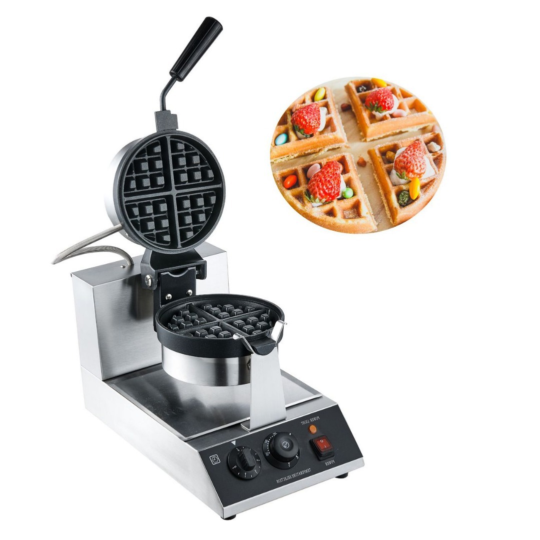 Waffle Iron Belgian - Pembuat Waffle Belgia Digital Control Rotatable