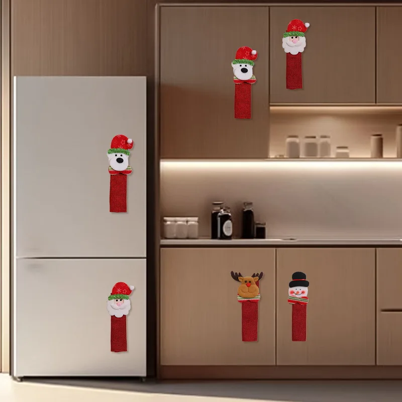 Kitchen Appliances For.Xmas - Penutup Gagang Pintu Kulkas Natal -