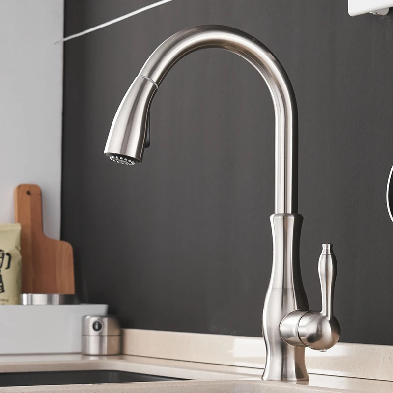 Kitchen Appliances Australia - Keran Dapur Perak Pegangan tunggal Tarik