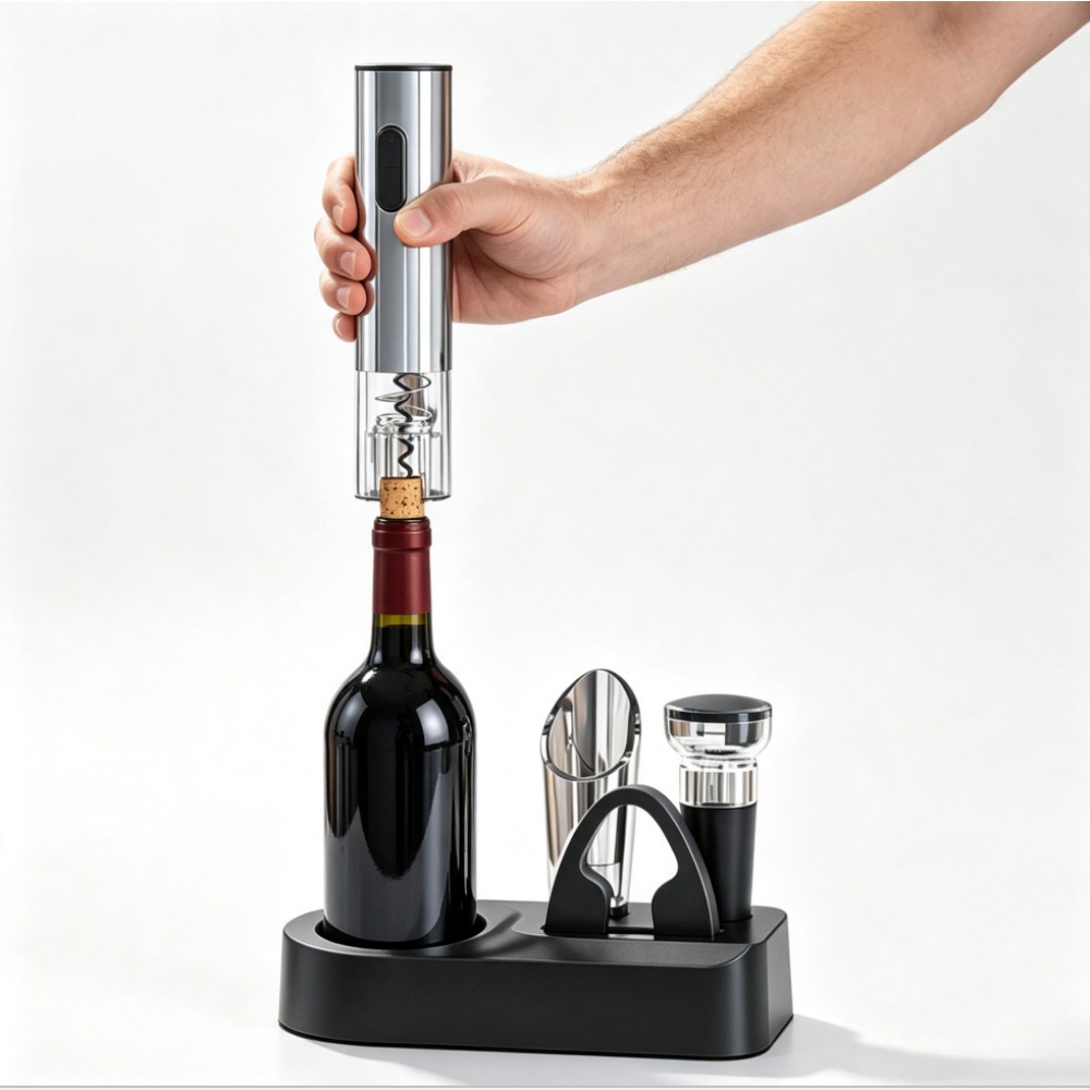 Wine Opener Electric - Pembuka Botol Anggur Elektrik Isi Ulang