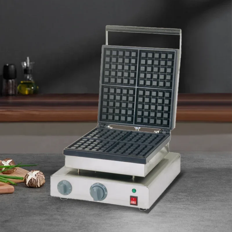 Pembuat Waffle Komersial Chef  - Waffle Iron Belgian ulasan dan harga