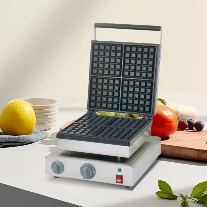 Pembuat Waffle Komersial Chef  - Waffle Iron Belgian ulasan dan harga