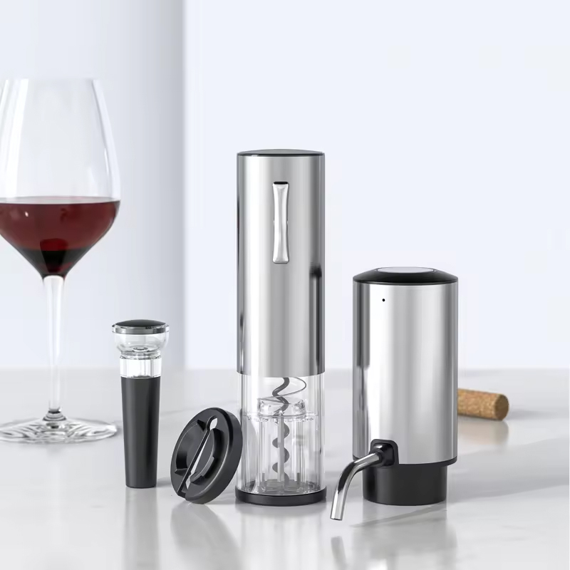 Desain baru 2024 4-in-1 Set pe - Wine Opener Electric ulasan dan harga