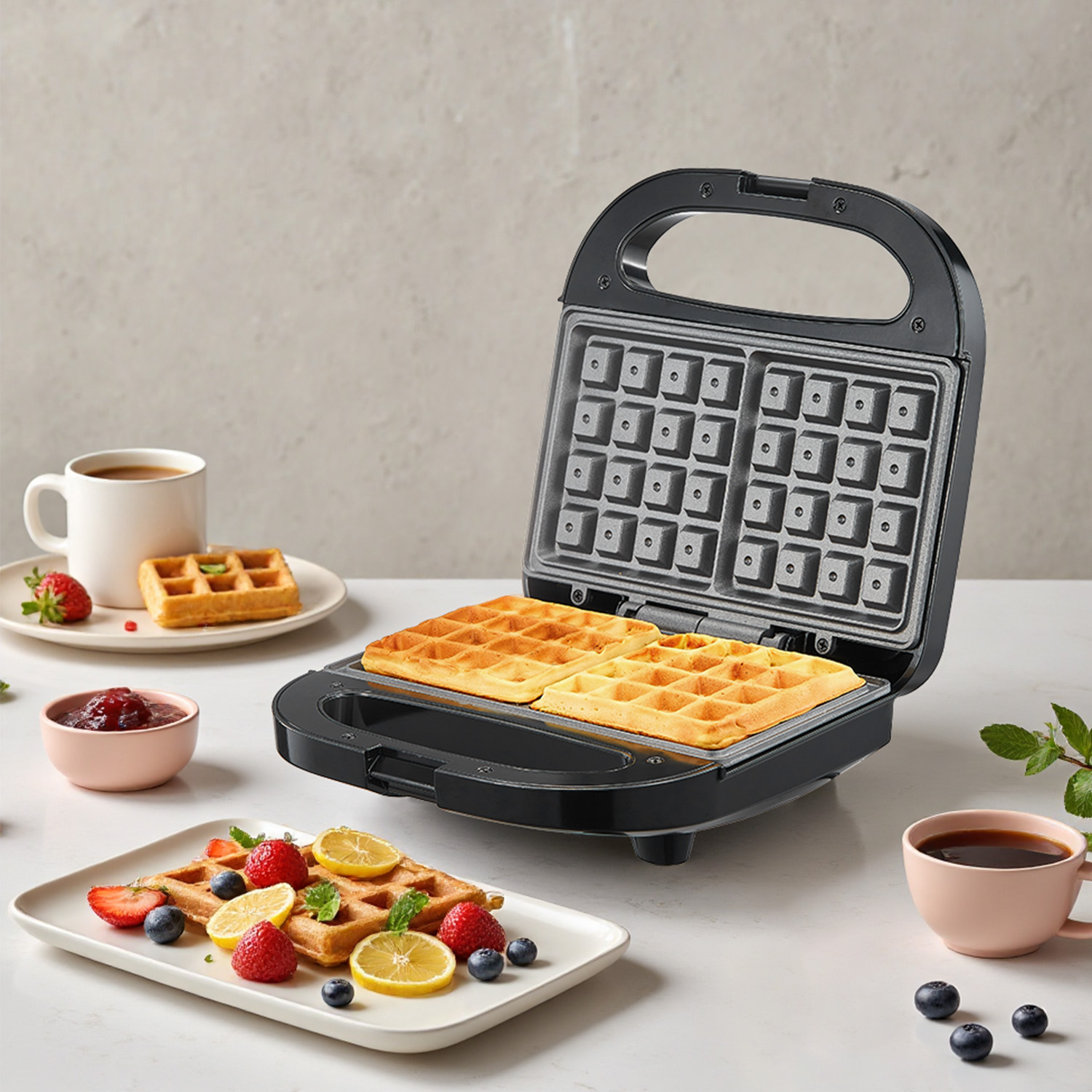 Pembuat Wafel Belgia 2 Potong, - Waffle Iron Belgian ulasan dan harga