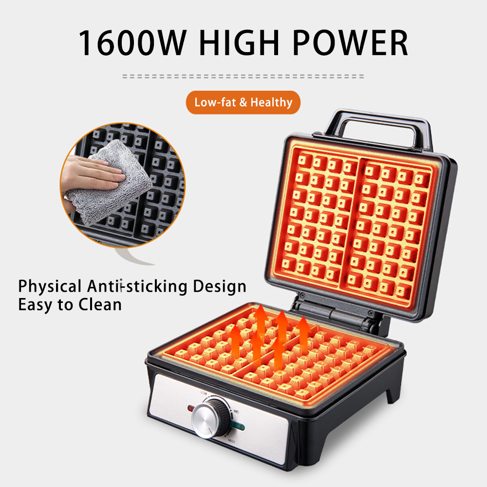 Pembuat Waffles 2 iris listrik - Waffle Iron Belgian ulasan dan harga