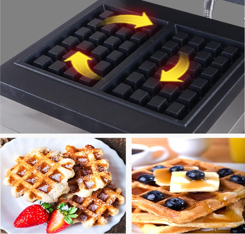 Pembuat Wafel Belgia Komersial - Waffle Iron Belgian ulasan dan harga